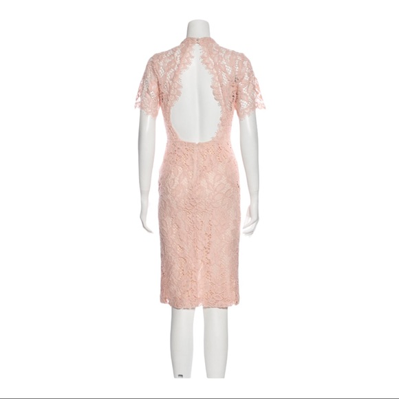 Alexis Blush Pink Ardella Lace Midi Dress M - Picture 5 of 7